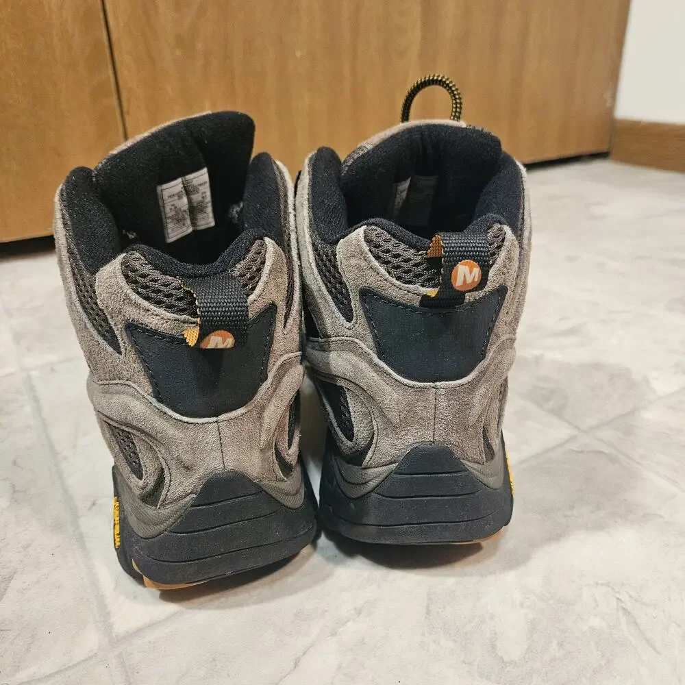 Merrell Moab 2 Mid Vent Men 7.5 Walnut Brown Hiking Boots Vibram Shoes J06045